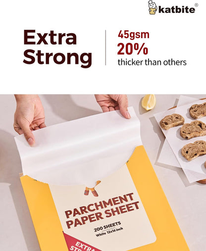 Katbite Hamburger Patty Paper 1000Pcs, 5.5"x5.5" Non Stick Parchment Paper Squares Sheets for Patty Seperate, Burger Press, Ground Beef, Freezing or Candy Wrappers, Use for Oven, Microwave or Freezer