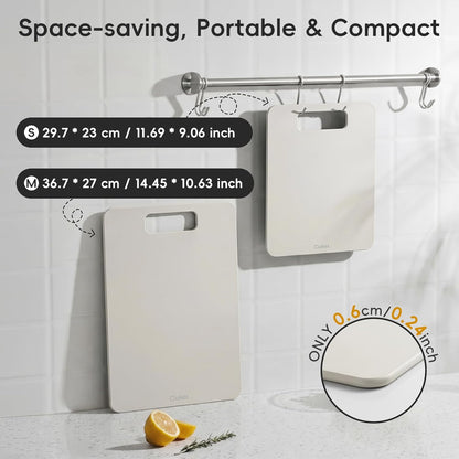 Wood Fiber Cutting Board Set of 2, Dishwasher Safe, Non-Toxic Cutting Board for Kitchen, BPA Free, Non-Slip, Non-Porous Composite Chopping Board for Meat Vegetable Fruit