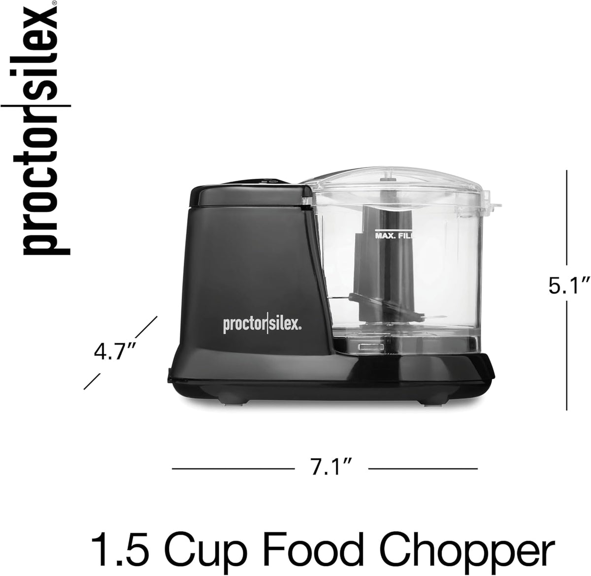 Proctor Silex Durable Electric Vegetable Chopper & Mini Food Processor
