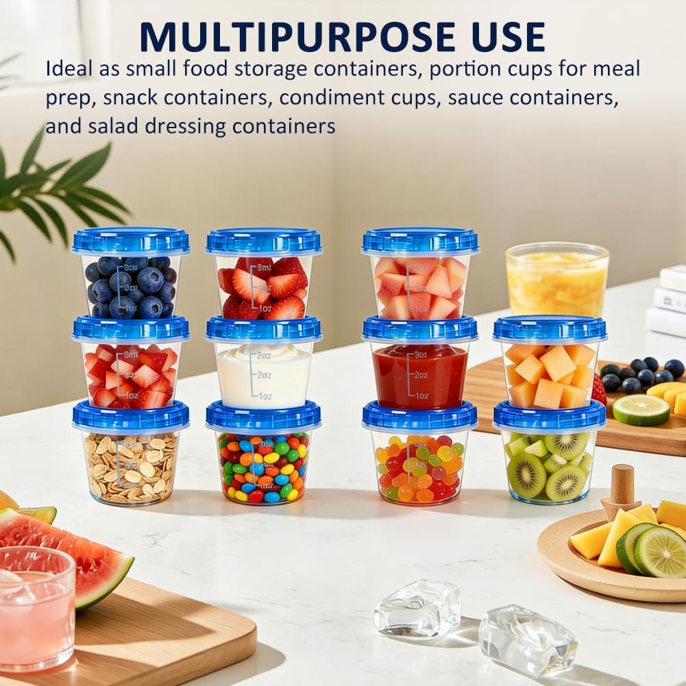 10 Pack 34oz Reusable Freezer Food Storage Containers with Twist Top Lids, Airtight Plastic Meal Prep Food Containers for Leftover Lunch Fruit Salad Oats, Clear Large Soup Container Microwave Safe