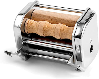 Pasta Maker Machine by Imperia- Heavy Duty Steel Construction w Easy Lock Dial and Wood Grip Handle- Model 190