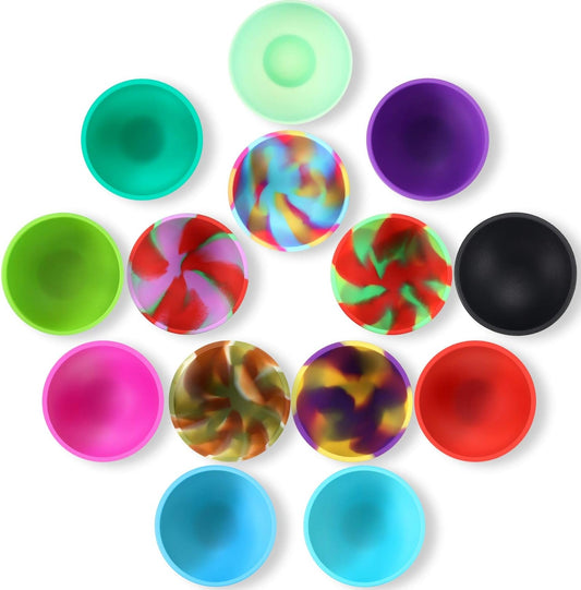 Boao 14 Pcs Mini Silicone Pinch Bowls 1.75 Ounce Small Dipping Ingredient Prep Bowls for Cooking Reusable Snack Serve Condiment Facial Mask Bowl for Sauce Nuts Appetizer DIY Craft