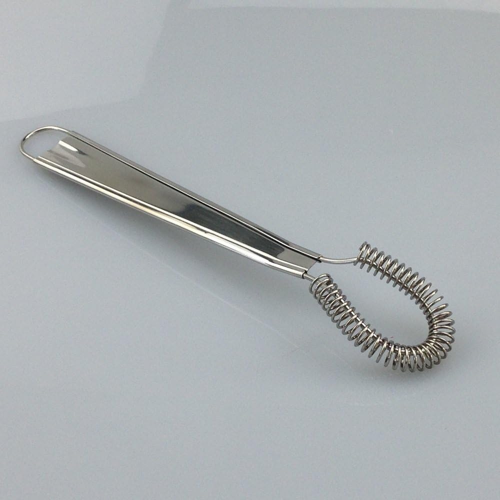 Stainless Steel Mini Spring Egg Beater Silicone Whisk Magic Hand Held Sauce Stirrer Blender Milk Frother Foamer Coffee Mixer (2Pack-Silicone+Steel coil)