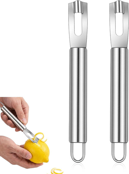 2Pcs Citrus Lemon Zester Peeler Tool, Ultra Sharp