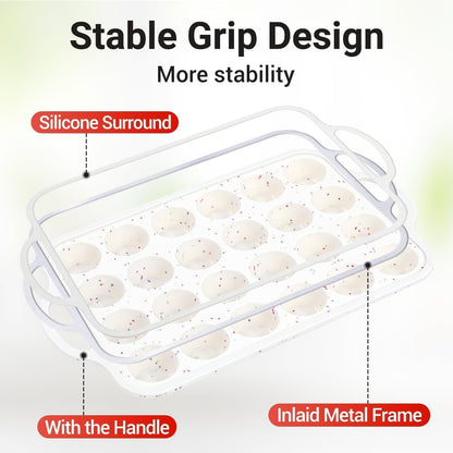 Silicone Muffin Pans for Baking, Metal Reinforced Frame 12 Cups Regular Size Silicone Cupcake Pan Nonstick Muffin Tin for Baking Muffin, Cupcake, Frittatas,BPA Free, Silicone Molds Dishwasher Safe