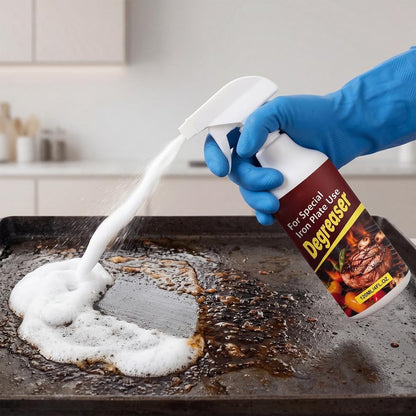 Grill Degreaser Spray 120ml – Heavy Duty BBQ Cleaner with Foaming Action, Fast-Acting for Stubborn Grease & Burnt Food on Grates, Stainless Steel, Oven