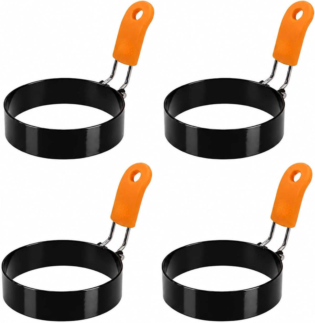 3.5" Non-Stick Egg Rings 4 Pack for Breakfast Sandwiches