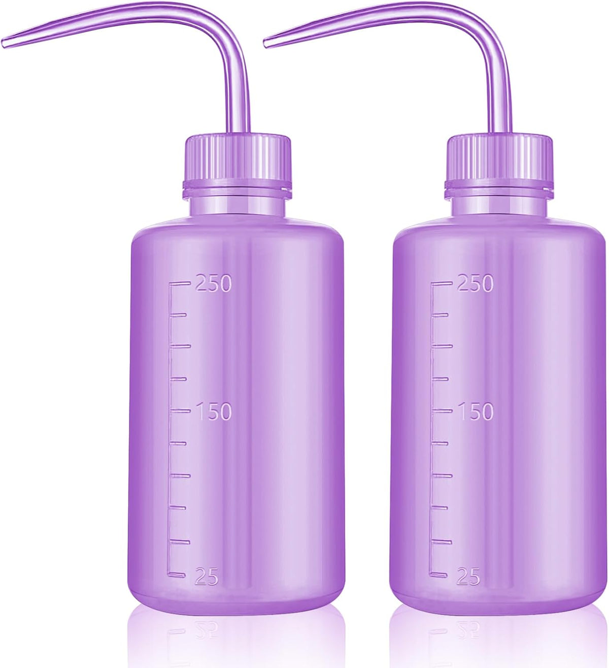 Wash Bottle 2pcs 250ml/8oz Safety Watering Tools, Economy Plastic Squeeze Washing Cleaning With Narrow Mouth Scale Labels for Medical Succulent Irrigation Plant (Black)