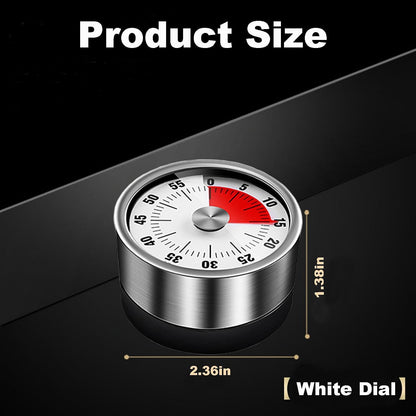 Visual Timer for Cooking Classroom, No Batteries Required，Magnetic (White)