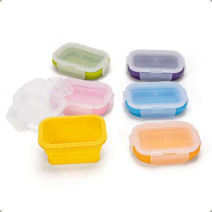 Collapsible Food Storage Containers with Lids, 4 Pack, 40 oz Silicone 1-Compartment Meal Prep Containers Reusable, Lunch Bento Boxes for Adults, Microwave Freezer Dishwasher Safe, BPA-Free, Black