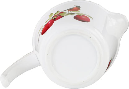 Batter Bowl With Pour Spout, Non-Slip Base,Space Saving Detachable Handle with Lid, 2 QT Heavy Duty BPA-Free Microwave & Dishwasher Safe (Fresh Lemons)