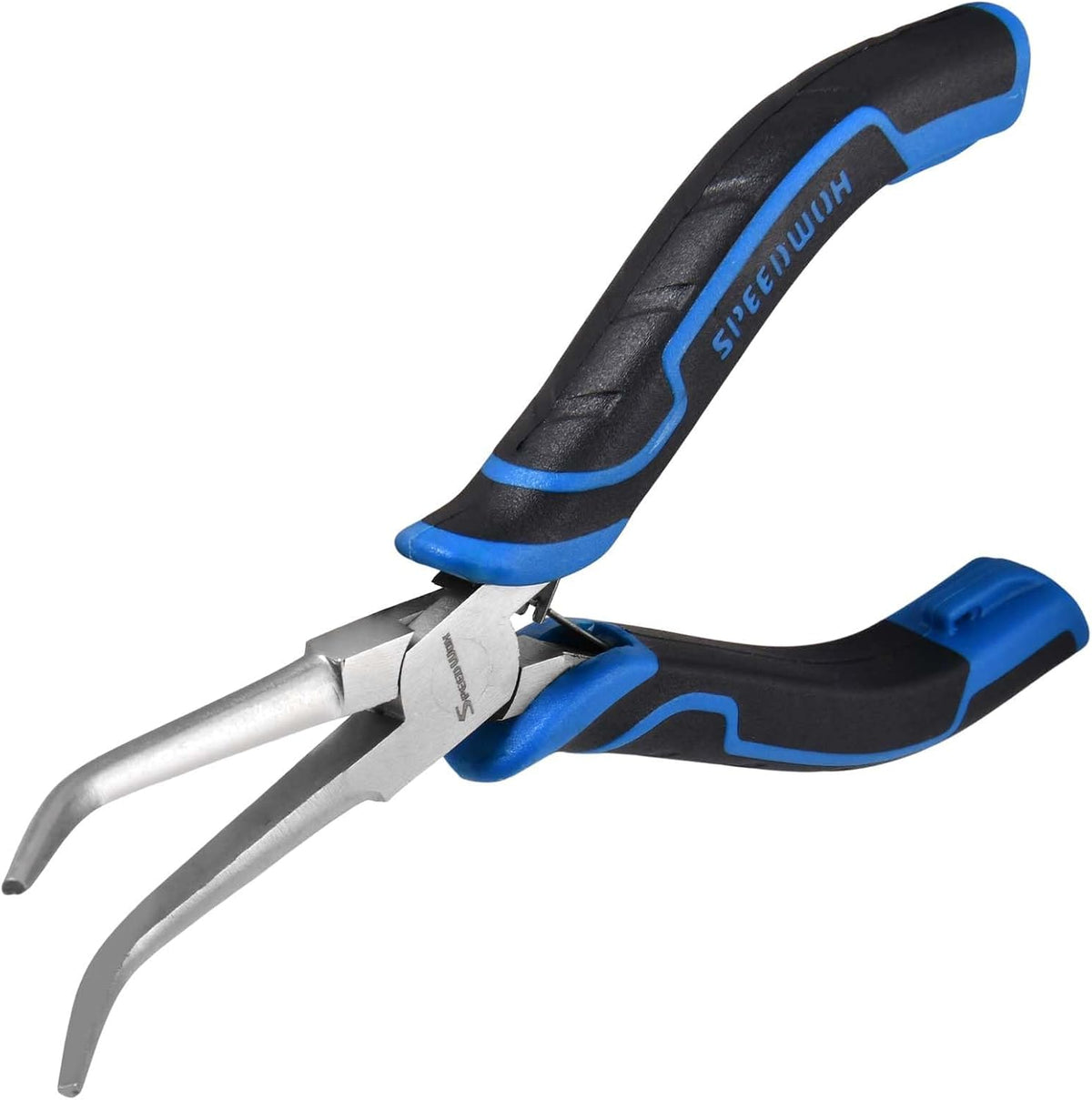 SPEEDWOX Long Reach Bent Needle Nose Pliers With Smooth Jaw Angled Needle Nose Pliers For Jewelry Making Fish Bone Pliers Tweezers Bent Chain Nose Pliers For Wire Bending And Small Object Gripping