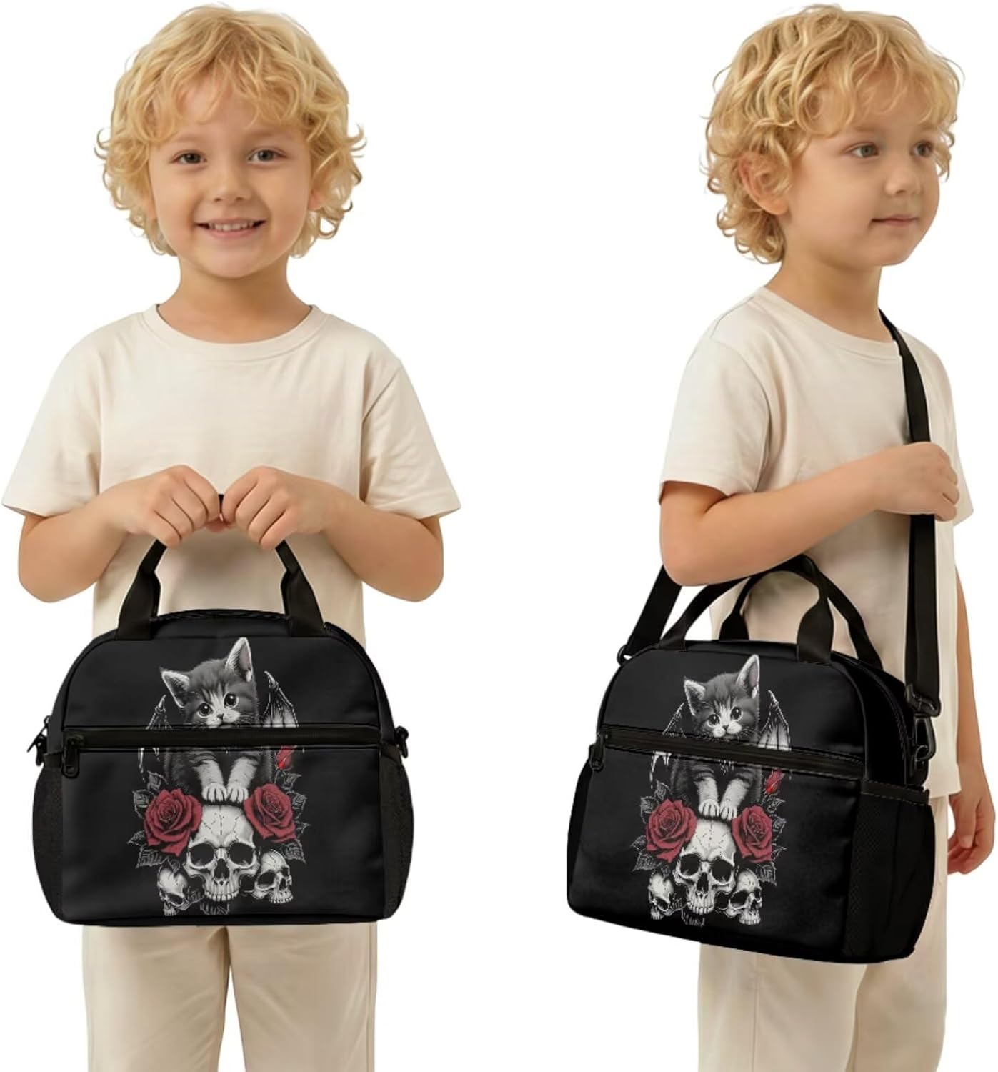 Highland Cow Backpack with Lunch Box Set for Kids Sunflower School Backpack for Girls Boys Back to School Bag Student Travel Backpacks Reusable Utensils Pen Case Water Bottle Bag 5PCS