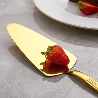 Silver Cake Server Set with Wave Handle, Stainless Steel, 3PCS