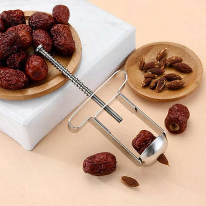 Manual Cherry Pitter Red Date Core Remover Stainless Steel Kitchen Fruit Pit Remover Tool for Home Cooking and Baking