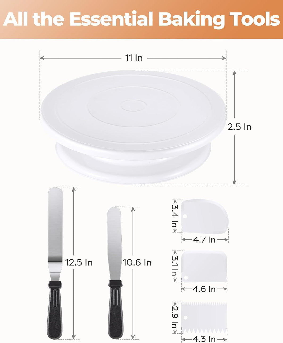 Kootek Cake Decorating Kit with Turntable Baking Supplies for Beginner Pros