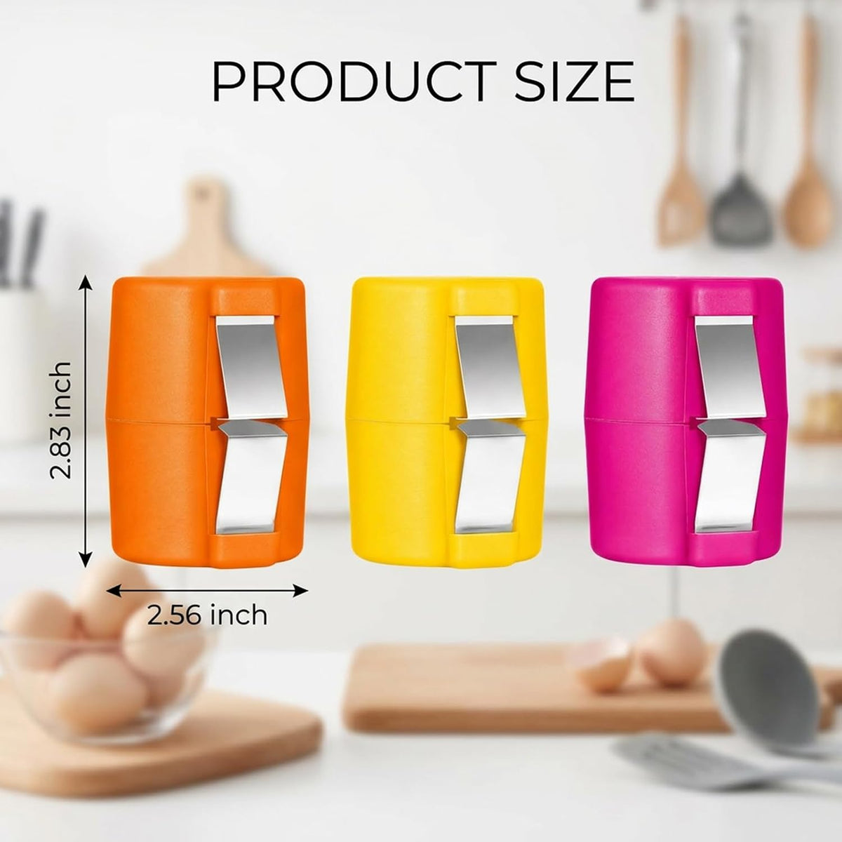Egg Cracker, 3 PCS Multi Color Egg Cracker Tool Kit for Hard Boiled Eggs