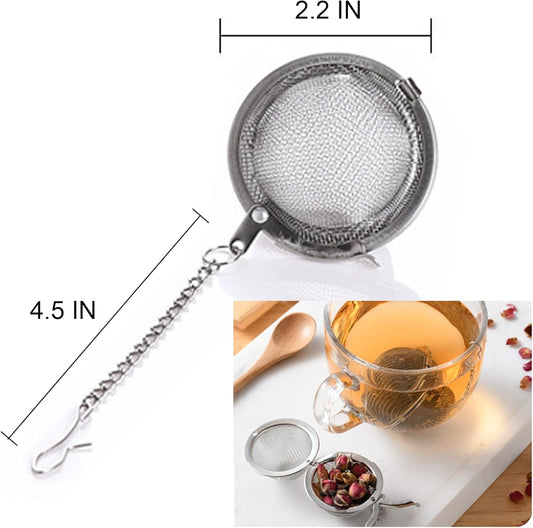 Premium Tea Infusers, Loose Leaf Tea, Upgraded Tea Strainers and Tea Balls for Flavoring Herbal Spices and Seasonings