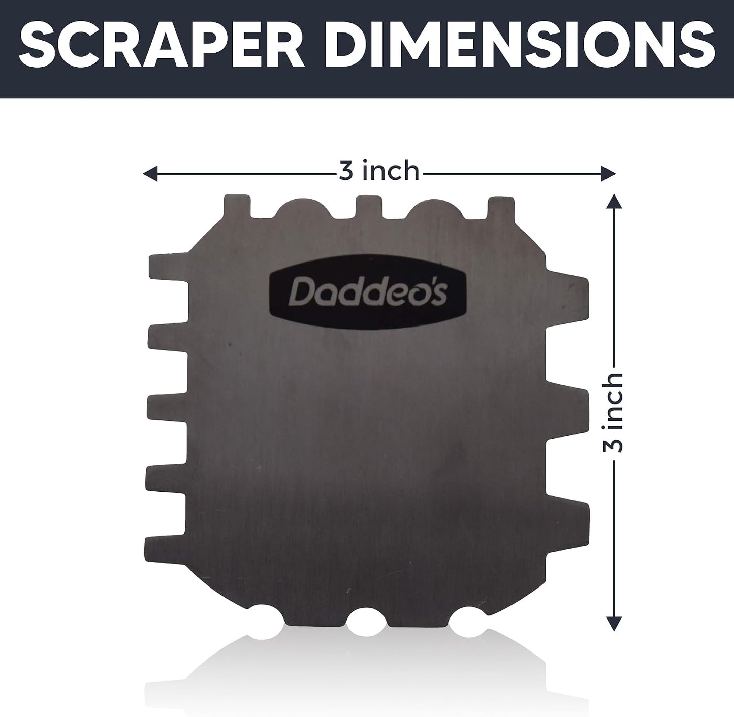 Daddeo's Stainless Steel Barbecue Grill Scraper | Bristle Free | Safe for Gas, Charcoal, Pellet, Wood Burning Grills and Smoker | Gadgets for Men