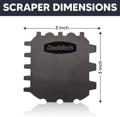 Daddeo's Stainless Steel Barbecue Grill Scraper | Bristle Free | Safe for Gas, Charcoal, Pellet, Wood Burning Grills and Smoker | Gadgets for Men