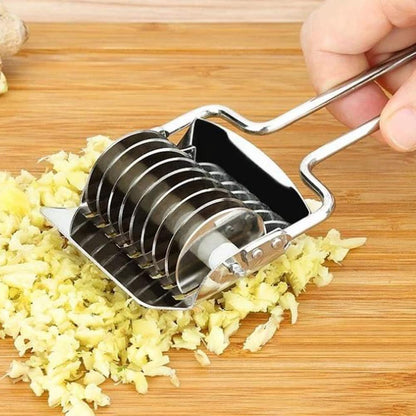 Pasta Noodle Cutter, Stainless Steel Manual Pasta Spaghetti Maker, Dough Cutter for Homemade Noodles, Lattice Roller Garlic Ginger Herb Mincer for Kitchen Cooking Tools