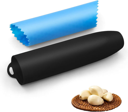 Silicone Garlic Peelers Tube Roller(Black,Blue)