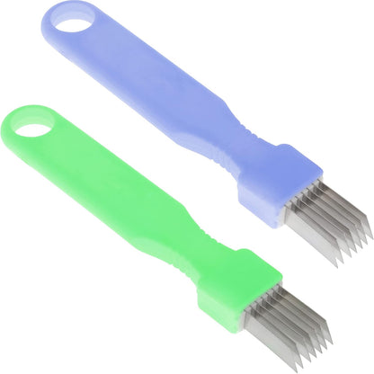 Green Onion Cutter for Kitchen - Pack of 2 - Stainless Steel Blades Scallion Slicer - Shred Silk - Negi Cutters
