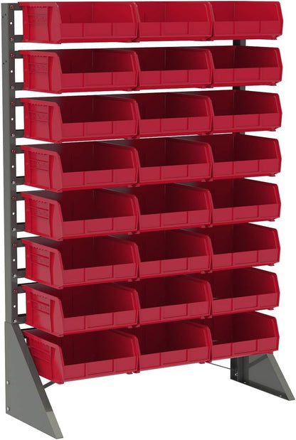 Akro-Mils 30235 AkroBins Plastic Storage Bins, Space-Saving Stackable Bins for Garage, Pantry, Craft Organization, 11" x 11" x 5", Clear, 6-Pack