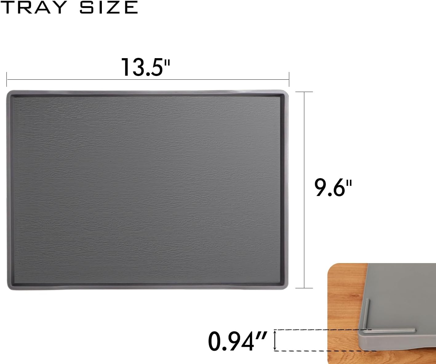 White Serving Tray (13.5 x 9.6 inch) for Serving Accessory, Elegant & Stackable Plastic Tray for Spa, Coffee, Drinks, Tea, Bar, Party, Seasoning, Perfume and Display Use.