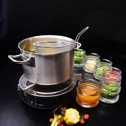 Toyvian Stainless Steel Hot Pot Basket 2 pcs Fine Mesh Strainer for Noodles Pasta Dumplings Boiling Blanching Home Kitchen and Restaurant Use