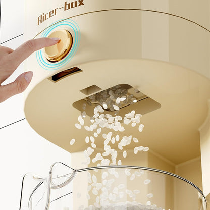 Large Rice Dispenser, 25Lbs Cereal Dispenser Rice Container Food Storage Container with Measuring Cup, Cereal Containers Storage Kitchen Storage Household Rice Pet Food Holder (L-25LBS)