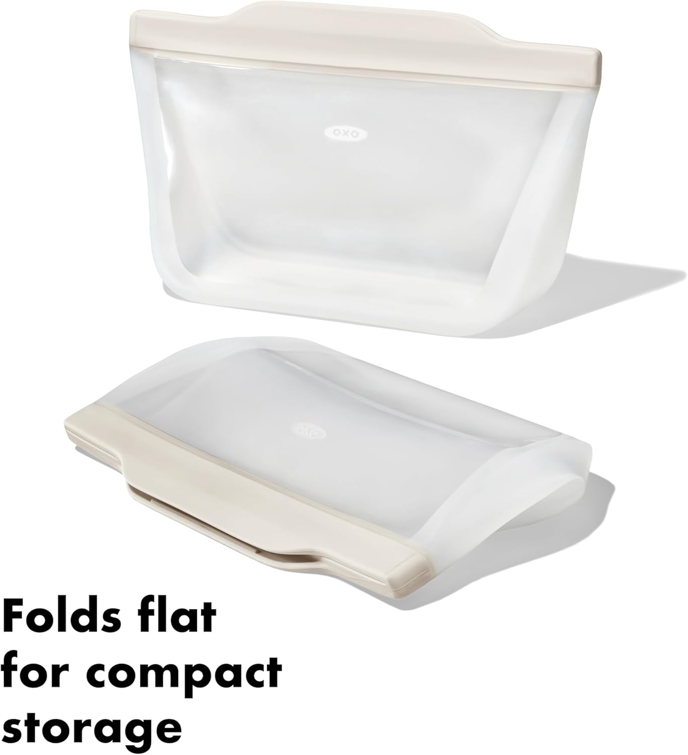 OXO Good Grips Silicone Reusable Bag - Stand-Up Cup (8 oz) - Oat
