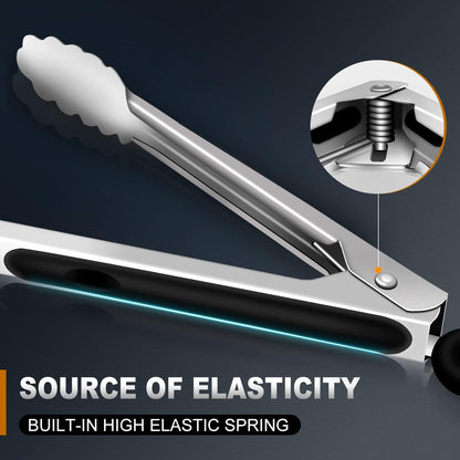 Metal Tongs For Cooking Up To 600°F Kitchen Tongs 2PCS - 9", 12 inch