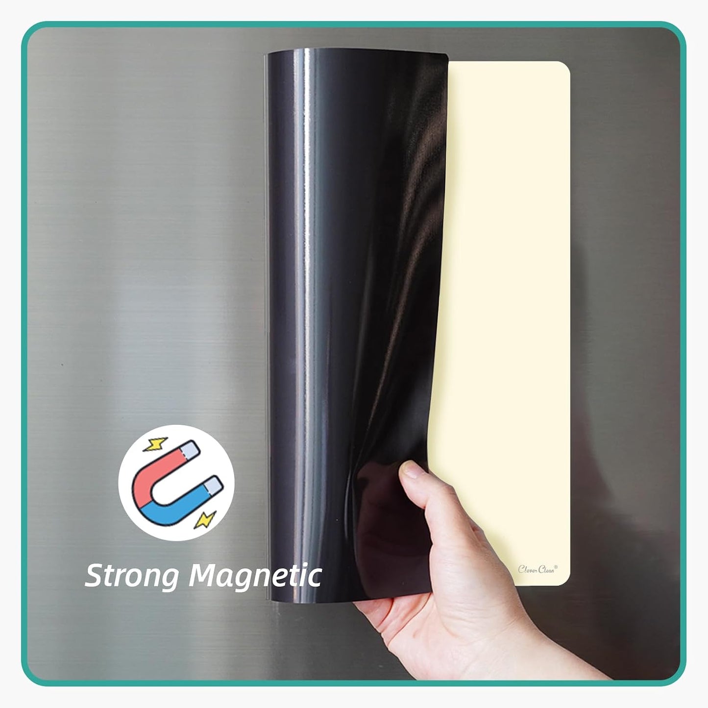 Magnetic Dry Erase Board - 8.5”x11” Dry Erase Whiteboard in 3 Colors - Reusable Blank Whiteboard for Fridge – 6 Dry Erase Markers Included