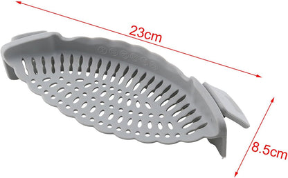 TAODAN Silicone Pot Lid Filter Net Holder Pasta Strainer Kitchen Utensils Gadgets Suitable for Fruit and Vegetables