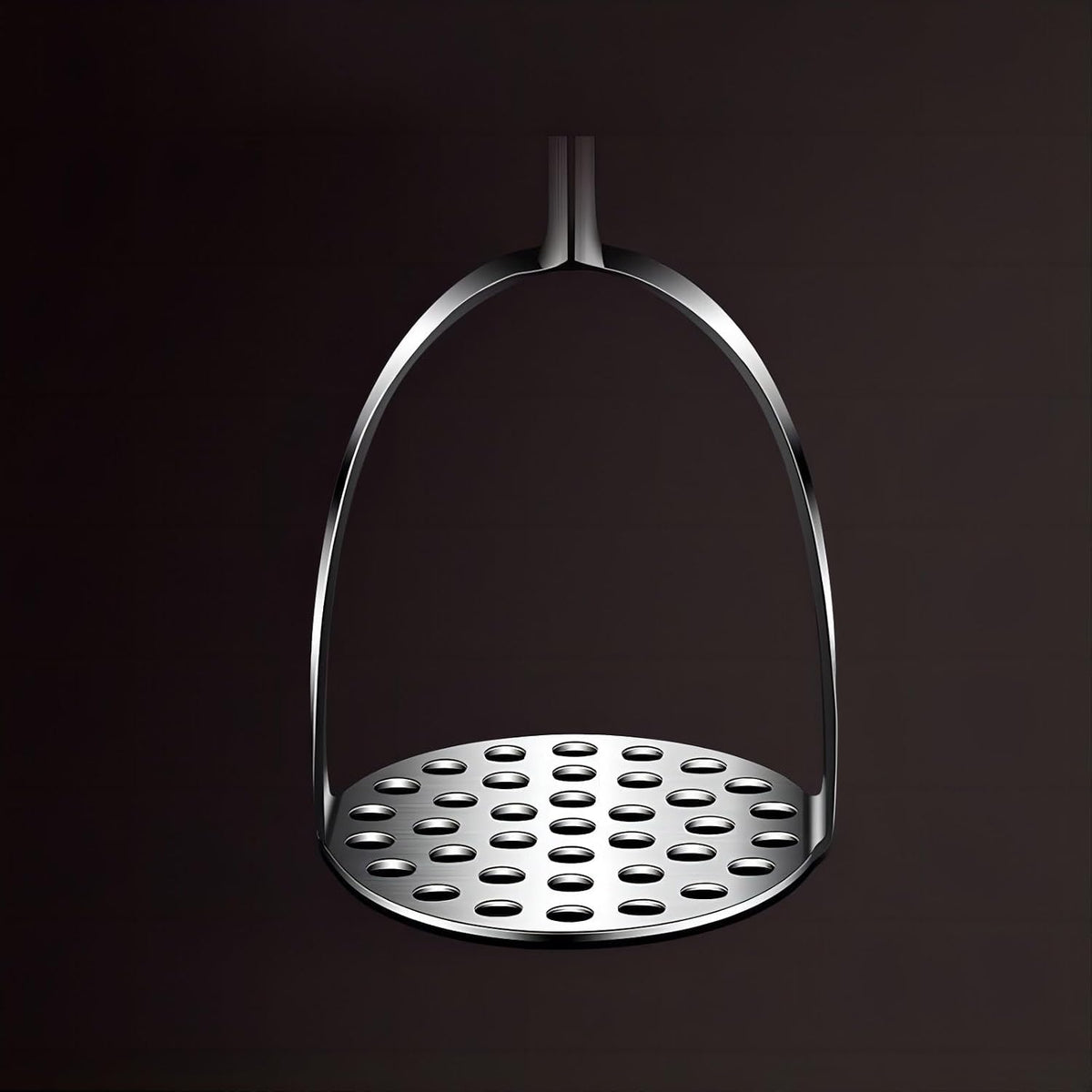 13.5" Stainless Steel Potato Masher with Wooden Handle - Heavy Duty Metal Masher for Mashed Potatoes, Avocado, Beans & Sweet Potato - Commercial & Home Kitchen Utensil (Dishwasher Safe)