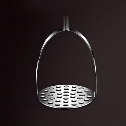 13.5" Stainless Steel Potato Masher with Wooden Handle - Heavy Duty Metal Masher for Mashed Potatoes, Avocado, Beans & Sweet Potato - Commercial & Home Kitchen Utensil (Dishwasher Safe)