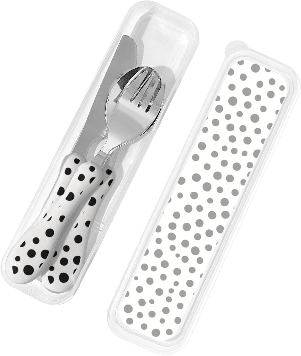 3-Piece Kids Silverware Set With Storage Case, Stainless Steel Reusable Children Safe Knife Spoon Fork Set Yellow Sunflowers Children Flatware Set For Kids Lunch Box
