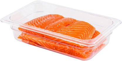 Restaurantware-2.5 Inch Deep Food Pans, 1 1/6 Size Commercial Food Storage Container - Freezable, Break-Resistant, Clear Plastic Cold Pans, Dishwashable, For Kitchens, Restaurants, Or Cafeterias