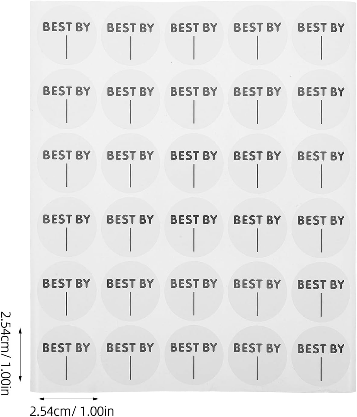 10 Sheets Removable Food Date Labels,1 Inch Best by Labels, Freezer Date Stickers, Waterproof Food Storage Stickers Easy Clean No Residue, 30pcs/Sheet