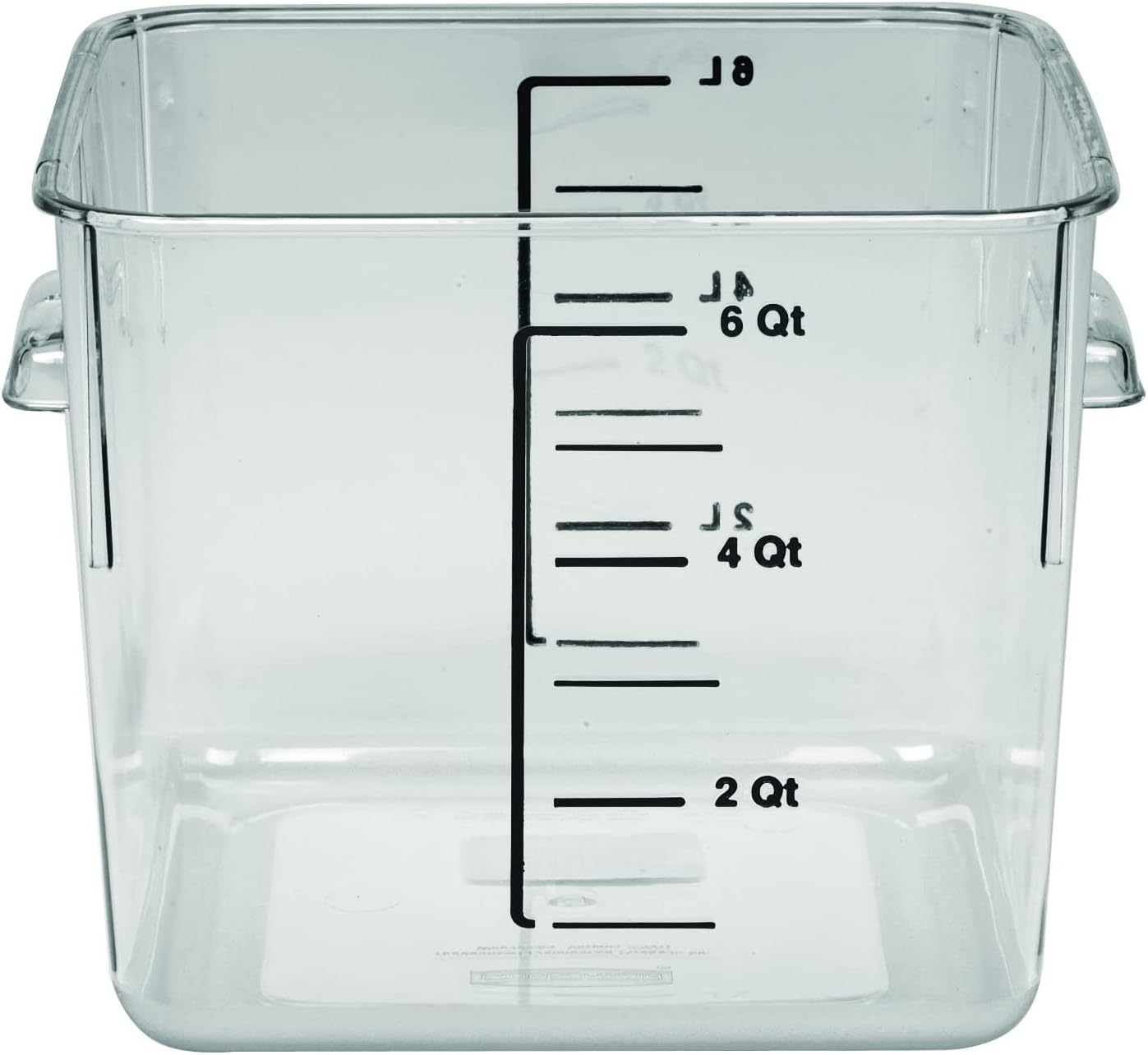 Rubbermaid Commercial Products Space Saving Square Food Storage Container 6 Quart Clear for Kitchen/Sous Vide/Meal Prep