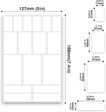JIEHENG 170Pcs Black Removable Labels for Jars,for Storage Bins,for Food Containers with 2 Liquid Chalk Marker(Black)