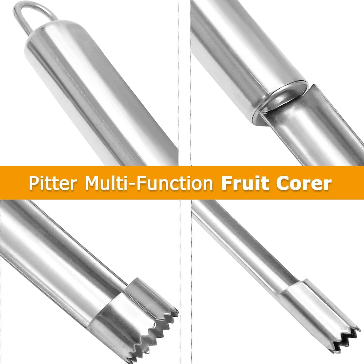 4 Pieces Multi-Function Corer and Pitter Set