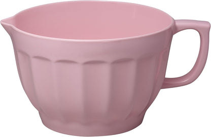 UP 4.3 Quart Latte Style Melamine Batter Bowl with Pour Spout and Handle, Professional Mixing Bowl with Non-Slip Base, Ideal for Pancake and Cake Batter, 11.5 x 8.75 Inch, Mint Blue