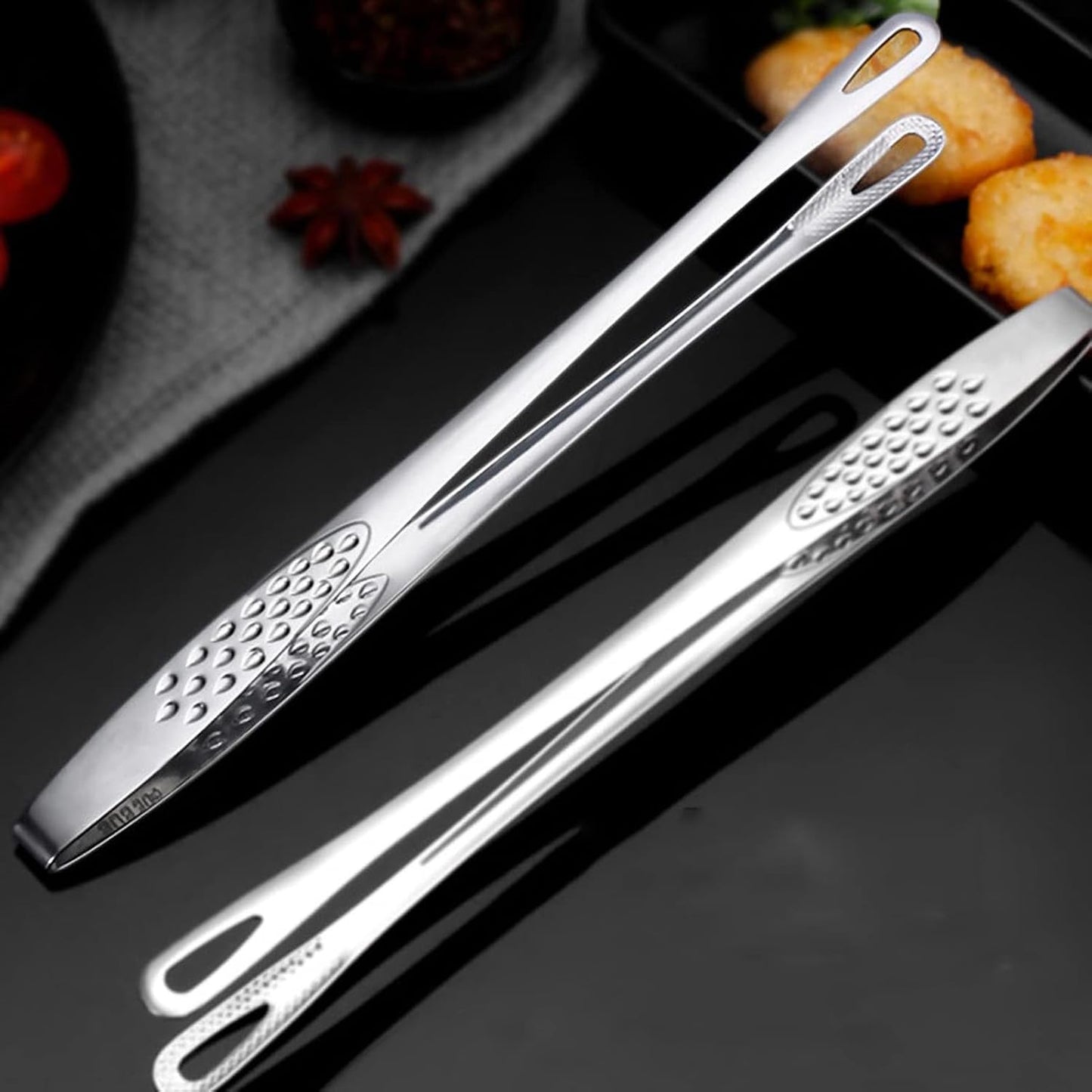 Chef Tweezers - Multipurpose Culinary Plating Tweezers, Stainless Kitchen Precision Tongs | Anti Rust Food Handling Tool, Cooking Garnish Placement Accessory, Barbecue Serving Control Tongs