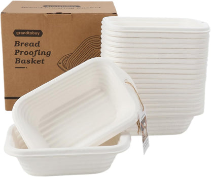 2-Pack 8 Inch Rectangular Bread Proofing Basket Set