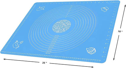 Silicone Baking Mat for Pastry Rolling Dough with Measurements (20" x 16 ", pink)