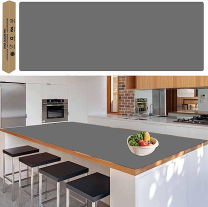 78.7"x23.6" Large Silicone Mat for Kitchen Counter, Heat Resistant Non-Slip Countertop Protector, Waterproof Silicone Craft Mat for Kitchen Island, Semitransparent