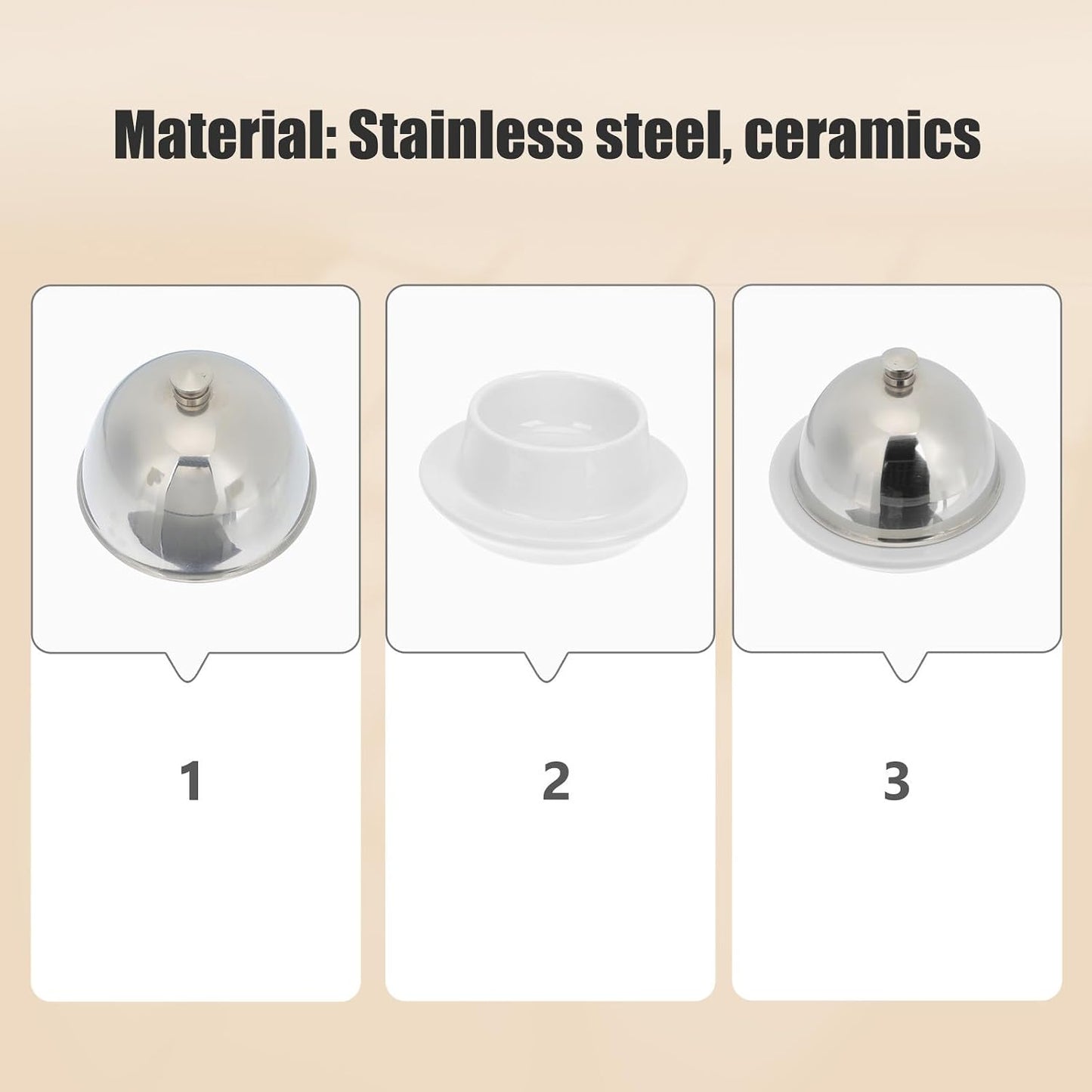 Stainless Steel Butter Dish with Lid, Cheese and Snack Plate, Small Relish Sauce Dish for Home Kitchen Dining, Single Piece Serving Tray