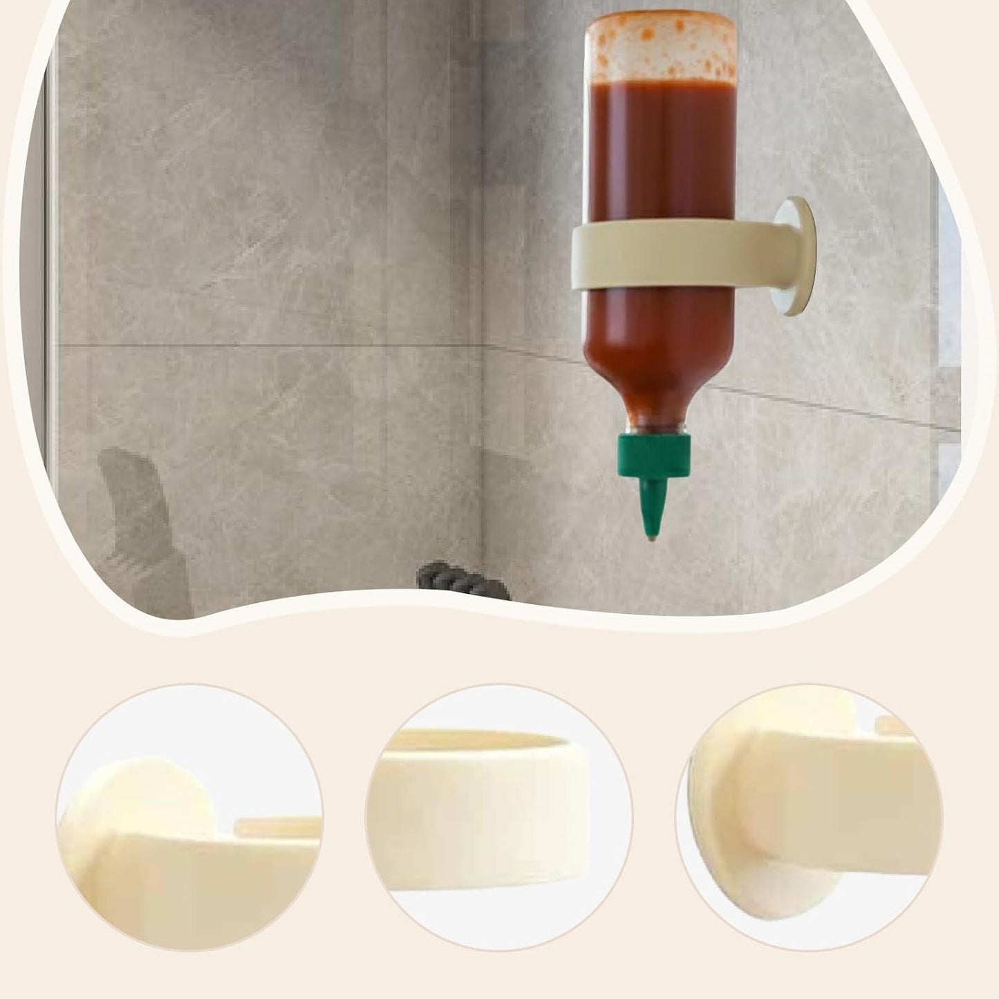 Silicone Bottle Holder Sauce Stand Reusable Portable Upside Down Condiment Bottle Holder Storage Rack for Syrup Home Picnic